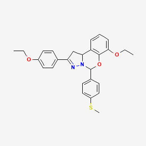 7-Ethoxy-2-(4-ethoxyphenyl)-5-[4-(methylsulfanyl)phenyl]-1,10b-dihydropyrazolo[1,5-c][1,3]benzoxazine