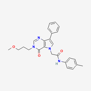 2-[3-(3-methoxypropyl)-4-oxo-7-phenyl-3,4-dihydro-5H-pyrrolo[3,2-d]pyrimidin-5-yl]-N-(4-methylphenyl)acetamide