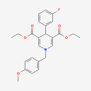 Diethyl 4-(3-fluorophenyl)-1-(4-methoxybenzyl)-1,4-dihydropyridine-3,5-dicarboxylate