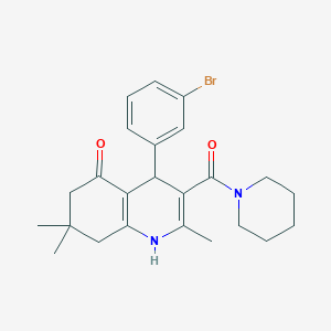 4-(3-bromophenyl)-2,7,7-trimethyl-3-(piperidin-1-ylcarbonyl)-4,6,7,8-tetrahydroquinolin-5(1H)-one