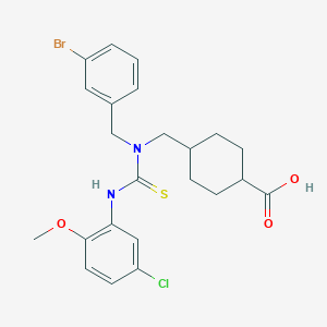 molecular formula C23H26BrClN2O3S B11203896 4-({[(3-Bromophenyl)methyl][(5-chloro-2-methoxyphenyl)carbamothioyl]amino}methyl)cyclohexane-1-carboxylic acid CAS No. 656818-39-2