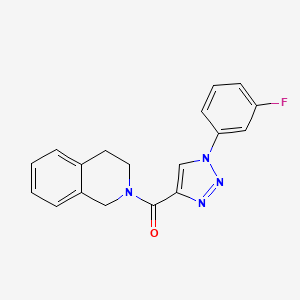 molecular formula C18H15FN4O B11203899 3,4-dihydroisoquinolin-2(1H)-yl[1-(3-fluorophenyl)-1H-1,2,3-triazol-4-yl]methanone 