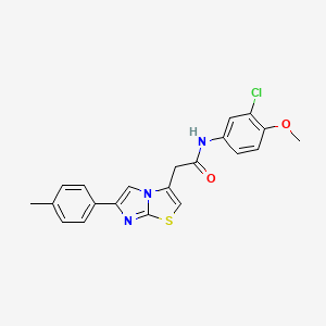 N-(3-chloro-4-methoxyphenyl)-2-(6-(p-tolyl)imidazo[2,1-b]thiazol-3-yl)acetamide