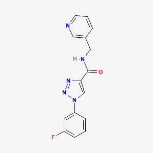 1-(3-fluorophenyl)-N-(pyridin-3-ylmethyl)-1H-1,2,3-triazole-4-carboxamide