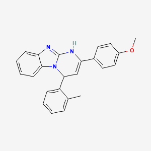 2-(4-Methoxyphenyl)-4-(2-methylphenyl)-1,4-dihydropyrimido[1,2-a]benzimidazole