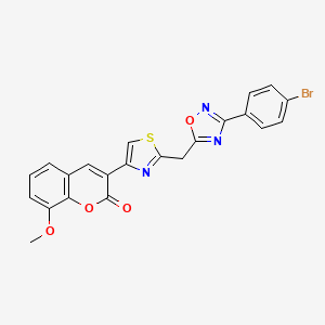 3-(2-{[3-(4-bromophenyl)-1,2,4-oxadiazol-5-yl]methyl}-1,3-thiazol-4-yl)-8-methoxy-2H-chromen-2-one