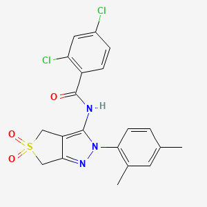 2,4-dichloro-N-(2-(2,4-dimethylphenyl)-5,5-dioxido-4,6-dihydro-2H-thieno[3,4-c]pyrazol-3-yl)benzamide