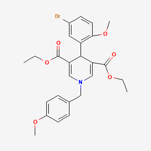 Diethyl 4-(5-bromo-2-methoxyphenyl)-1-(4-methoxybenzyl)-1,4-dihydropyridine-3,5-dicarboxylate