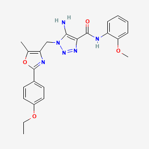 5-amino-1-{[2-(4-ethoxyphenyl)-5-methyl-1,3-oxazol-4-yl]methyl}-N-(2-methoxyphenyl)-1H-1,2,3-triazole-4-carboxamide