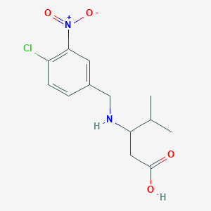 3-[[(4-Chloro-3-nitrophenyl)methyl]amino]-4-methylpentanoic acid