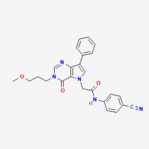 N-(4-cyanophenyl)-2-[3-(3-methoxypropyl)-4-oxo-7-phenyl-3,4-dihydro-5H-pyrrolo[3,2-d]pyrimidin-5-yl]acetamide