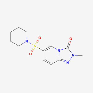 molecular formula C12H16N4O3S B11204022 2-methyl-6-(piperidin-1-ylsulfonyl)-[1,2,4]triazolo[4,3-a]pyridin-3(2H)-one 