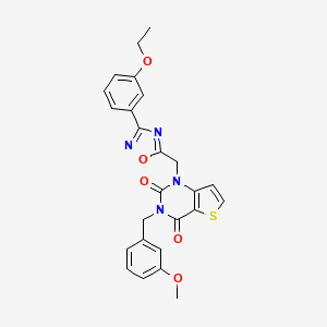 1-{[3-(3-ethoxyphenyl)-1,2,4-oxadiazol-5-yl]methyl}-3-[(3-methoxyphenyl)methyl]-1H,2H,3H,4H-thieno[3,2-d]pyrimidine-2,4-dione