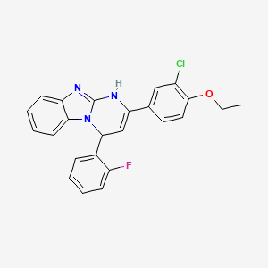 2-(3-Chloro-4-ethoxyphenyl)-4-(2-fluorophenyl)-1,4-dihydropyrimido[1,2-a]benzimidazole