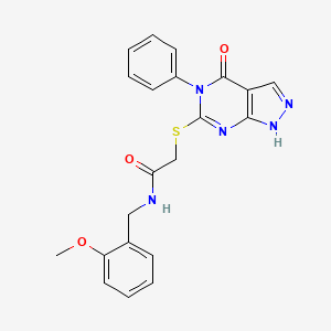 N-(2-methoxybenzyl)-2-[(4-oxo-5-phenyl-4,5-dihydro-1H-pyrazolo[3,4-d]pyrimidin-6-yl)sulfanyl]acetamide