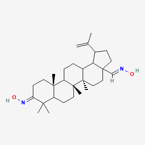 (E)-N-{[(9E)-9-(Hydroxyimino)-5A,5B,8,8,11A-pentamethyl-1-(prop-1-EN-2-YL)-icosahydro-1H-cyclopenta[A]chrysen-3A-YL]methylidene}hydroxylamine