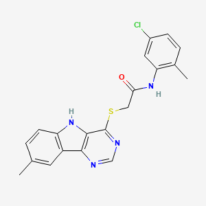 N-(5-Chloro-2-methylphenyl)-2-({8-methyl-5H-pyrimido[5,4-B]indol-4-YL}sulfanyl)acetamide