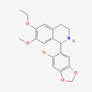 1-(6-Bromo-1,3-benzodioxol-5-yl)-6-ethoxy-7-methoxy-1,2,3,4-tetrahydroisoquinoline