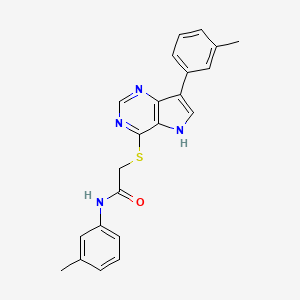 N-(3-methylphenyl)-2-{[7-(3-methylphenyl)-5H-pyrrolo[3,2-d]pyrimidin-4-yl]sulfanyl}acetamide