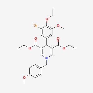 Diethyl 4-(3-bromo-4-ethoxy-5-methoxyphenyl)-1-(4-methoxybenzyl)-1,4-dihydropyridine-3,5-dicarboxylate