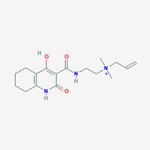 N-(2-{[(4-hydroxy-2-oxo-1,2,5,6,7,8-hexahydroquinolin-3-yl)carbonyl]amino}ethyl)-N,N-dimethylprop-2-en-1-aminium