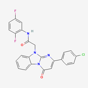 2-[2-(4-chlorophenyl)-4-oxopyrimido[1,2-a]benzimidazol-10(4H)-yl]-N-(2,5-difluorophenyl)acetamide