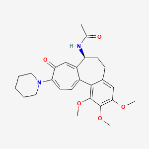 molecular formula C26H32N2O5 B11204150 N-[(7S)-1,2,3-Trimethoxy-9-oxo-10-(1-piperidinyl)-5,6,7,9-tetrahydrobenzo[A]heptalen-7-YL]acetamide 