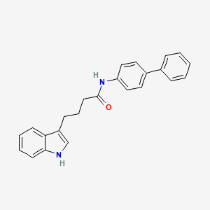 molecular formula C24H22N2O B11204158 N-(biphenyl-4-yl)-4-(1H-indol-3-yl)butanamide 