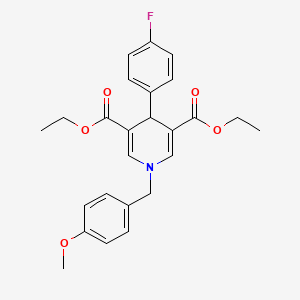 Diethyl 4-(4-fluorophenyl)-1-(4-methoxybenzyl)-1,4-dihydropyridine-3,5-dicarboxylate