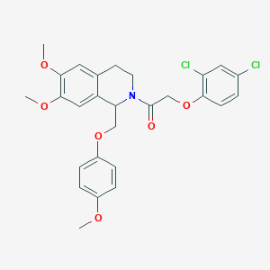 2-(2,4-dichlorophenoxy)-1-(6,7-dimethoxy-1-((4-methoxyphenoxy)methyl)-3,4-dihydroisoquinolin-2(1H)-yl)ethanone