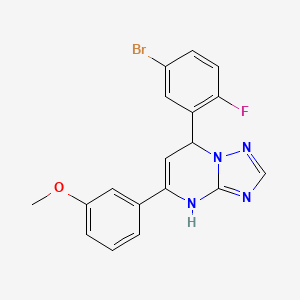 7-(5-Bromo-2-fluorophenyl)-5-(3-methoxyphenyl)-4,7-dihydro[1,2,4]triazolo[1,5-a]pyrimidine