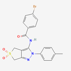 4-bromo-N-(5,5-dioxido-2-(p-tolyl)-4,6-dihydro-2H-thieno[3,4-c]pyrazol-3-yl)benzamide