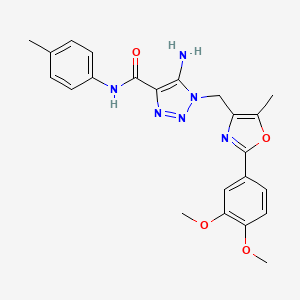 5-amino-1-{[2-(3,4-dimethoxyphenyl)-5-methyl-1,3-oxazol-4-yl]methyl}-N-(4-methylphenyl)-1H-1,2,3-triazole-4-carboxamide