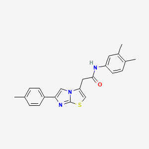 N-(3,4-dimethylphenyl)-2-[6-(4-methylphenyl)imidazo[2,1-b][1,3]thiazol-3-yl]acetamide