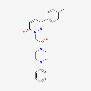 molecular formula C23H24N4O2 B11204224 2-(2-oxo-2-(4-phenylpiperazin-1-yl)ethyl)-6-(p-tolyl)pyridazin-3(2H)-one 