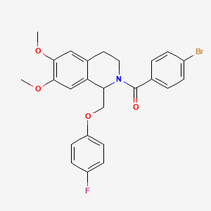 (4-bromophenyl)(1-((4-fluorophenoxy)methyl)-6,7-dimethoxy-3,4-dihydroisoquinolin-2(1H)-yl)methanone