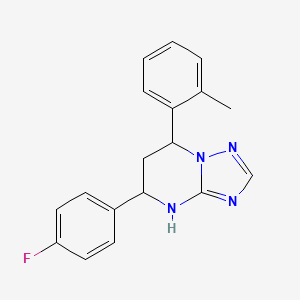 5-(4-Fluorophenyl)-7-(2-methylphenyl)-4,5,6,7-tetrahydro[1,2,4]triazolo[1,5-a]pyrimidine