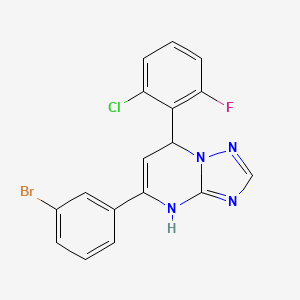 5-(3-Bromophenyl)-7-(2-chloro-6-fluorophenyl)-4,7-dihydro[1,2,4]triazolo[1,5-a]pyrimidine