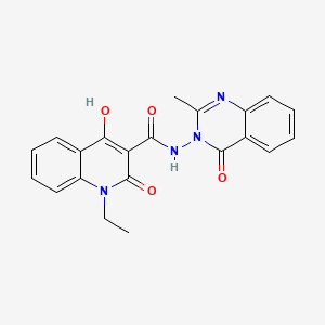 1-ethyl-4-hydroxy-N-(2-methyl-4-oxoquinazolin-3(4H)-yl)-2-oxo-1,2-dihydroquinoline-3-carboxamide