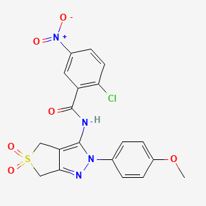 2-chloro-N-(2-(4-methoxyphenyl)-5,5-dioxido-4,6-dihydro-2H-thieno[3,4-c]pyrazol-3-yl)-5-nitrobenzamide