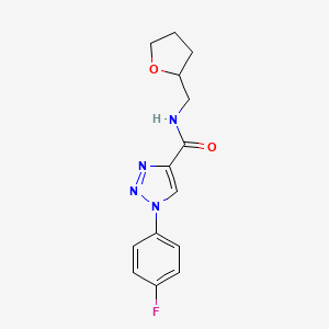 1-(4-fluorophenyl)-N-(tetrahydrofuran-2-ylmethyl)-1H-1,2,3-triazole-4-carboxamide