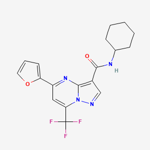 N-cyclohexyl-5-(furan-2-yl)-7-(trifluoromethyl)pyrazolo[1,5-a]pyrimidine-3-carboxamide