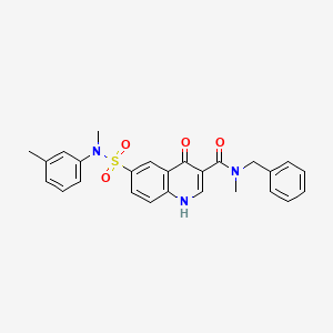 1,4-Dihydro-N-methyl-6-[[methyl(3-methylphenyl)amino]sulfonyl]-4-oxo-N-(phenylmethyl)-3-quinolinecarboxamide