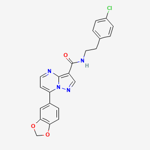 7-(1,3-benzodioxol-5-yl)-N-[2-(4-chlorophenyl)ethyl]pyrazolo[1,5-a]pyrimidine-3-carboxamide