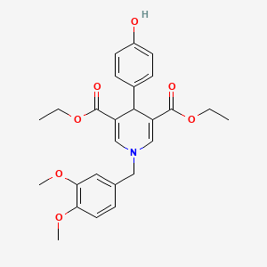 Diethyl 1-(3,4-dimethoxybenzyl)-4-(4-hydroxyphenyl)-1,4-dihydropyridine-3,5-dicarboxylate