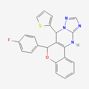 6-(4-Fluorophenyl)-7-(2-thienyl)-7,12-dihydro-6H-chromeno[4,3-D][1,2,4]triazolo[1,5-A]pyrimidine