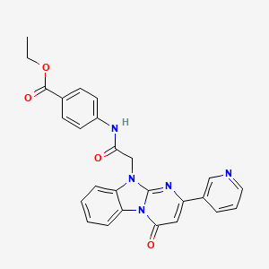 ethyl 4-({[4-oxo-2-(pyridin-3-yl)pyrimido[1,2-a]benzimidazol-10(4H)-yl]acetyl}amino)benzoate