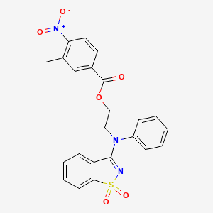 2-[(1,1-Dioxido-1,2-benzothiazol-3-yl)(phenyl)amino]ethyl 3-methyl-4-nitrobenzoate