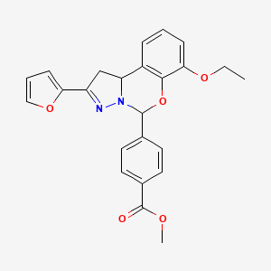 Methyl 4-[7-ethoxy-2-(2-furyl)-1,10b-dihydropyrazolo[1,5-c][1,3]benzoxazin-5-yl]benzoate