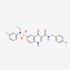 6-[Ethyl(3-methylphenyl)sulfamoyl]-N-[(4-fluorophenyl)methyl]-4-oxo-1,4-dihydroquinoline-3-carboxamide